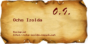 Ochs Izolda névjegykártya